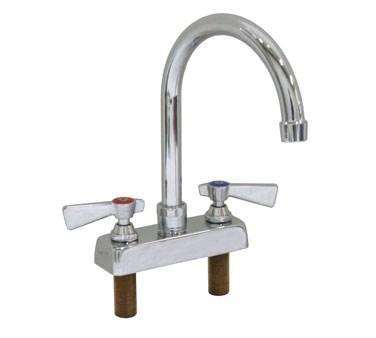 AA-422G 4" Deck Mount NO LEAD Faucet with 5" Gooseneck Spout