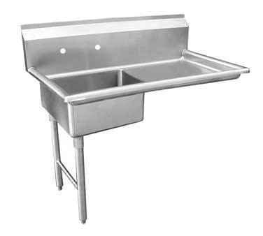 GSW USA DT48U-L Dishtable, Undercounter Design, 48"L X 27-1/2"D X 34"H, With Right Drainboard, ETL