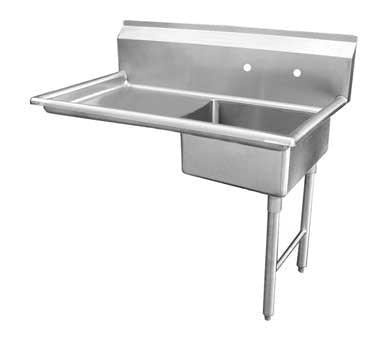 GSW USA DT48U-R Dishtable, Undercounter Design, 48"L X 27-1/2"D X 34"H, With Left Drainboard, ETL