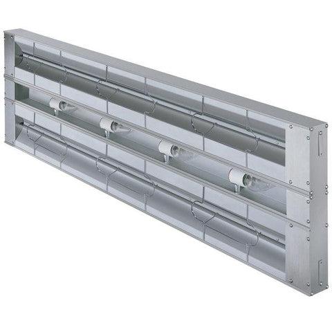 Hatco GRAML-120D6 Glo-Ray 120" Double Max Watt Infrared Warmer with Lights, 6" Spacer - with Remote Toggle Controls 7400 Watts