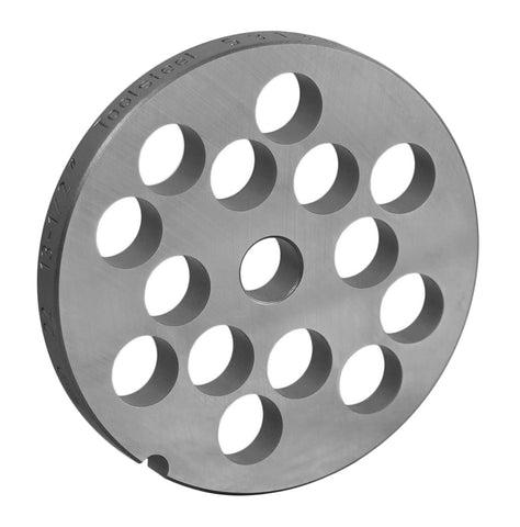 Alfa International 22-1/2-HBLS Chopper/Grinder Steel Plate, 1/2" Hole, Hub Size #22