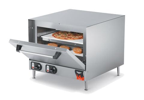 Vollrath 40848 Horno para pizza/horneado, eléctrico, exterior e interior de acero inoxidable, cubiertas dobles de cerámica para hornear