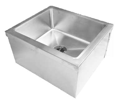 GSW USA SE2424FM Mop Sink - Floor Mount 24"W x 24"L x 14"H, Stainless Steel