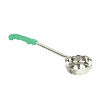 Thunder Group SLLD104PA 4 oz Stainless Steel Perf. Green Handle Portion Controller