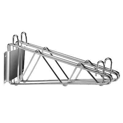 Thunder Group WBSV218 Wall Bracket, 18"D, Double, Chrome Plated Finish, NSF