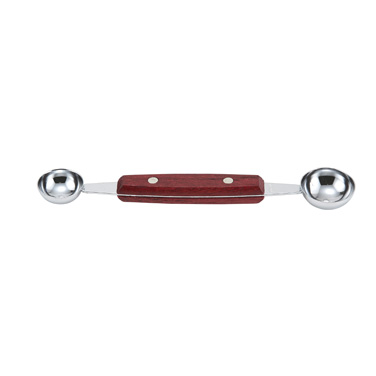 Winco MB-1 Melon Baller, double, 26mm and 30mm bowls, wood handle