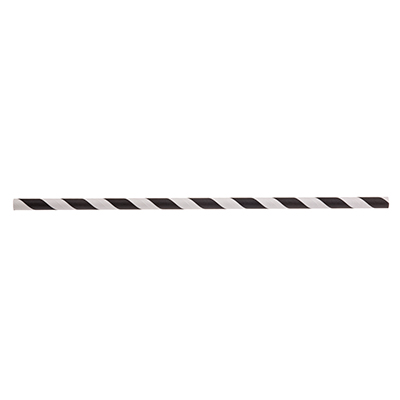 TableCraft Products 100111 Cocktail Straws 5-3/4"L, 6mm Thick, Paper, Black Striped
