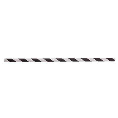 TableCraft Products 100112 Straws 7-3/4"L, 6mm Thick, Paper, Black Striped