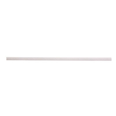 TableCraft Products 100128 Straws 7-3/4"L, 6mm Thick, Paper, Solid White