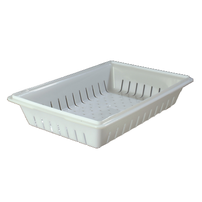 Carlisle 1064802 StorPlus™ Colander, 26"L x 18"W x 5"H, rectangular, white, NSF, Made in USA