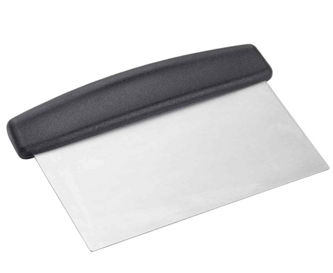 Tablecraft 10935 6" Dough Scraper, Black Handle