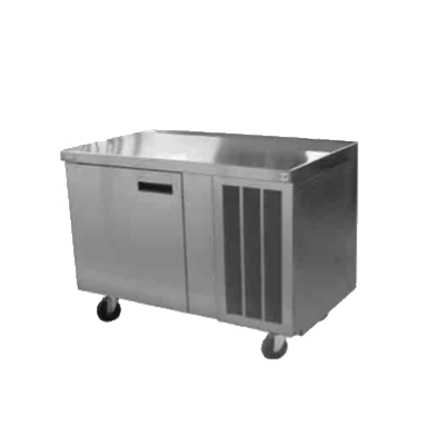 Delfield 18672BUCMP Mesa de trabajo refrigerada de dos secciones con 2 puertas, 115 V