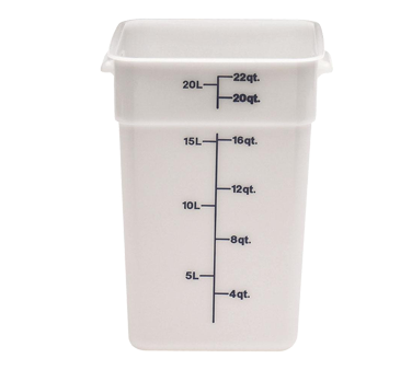 Cambro 22SFSP148 Food Container 22 Qt. Cap., Polyethylene White, NSF