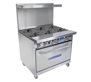 Bakers Pride 36-BP-6B-S30 Restaurant Series Range, gas, 36", (6) 40,000 BTU burners, 30" standard oven, 280,000 Total BTU