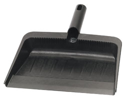 Carlisle 36143703 Flo-Pac Dust Pan, 12"L x 8"W, Rubberized Plastic, Black