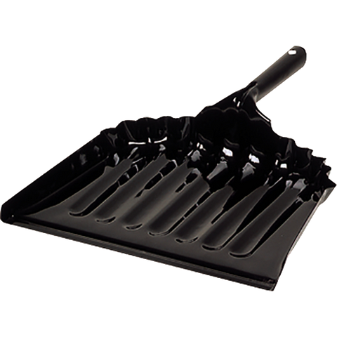 Carlisle 3623603 Flo-Pac Dust Pan, 12" long, one-piece, heavy-gauge steel, black
