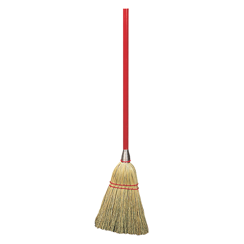 Carlisle 368200 Flo-Pac Lobby Corn Broom, 40" tall, wood handle, corn color