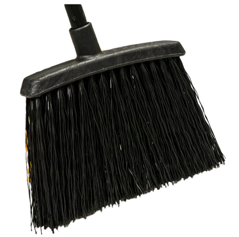 Carlisle 46884-03 Escoba de almacén sin bandera Duo-Sweep con mango de metal negro, 48 pulgadas, color negro