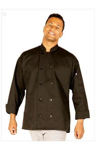 HI-LITE 560BK Black Classic Chef Coat Long Sleeve, 3XL