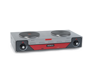 Nemco 6310-2 Placa caliente (quemador doble horizontal), 5-1/8" x 24-1/8" x 13-1/2", acero inoxidable