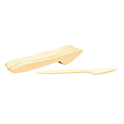 Knife, 6-1/2"L, disposable, wood