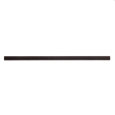 TableCraft Products 700107 Straws 7-3/4"L, 8mm Thick, Plastic, Black
