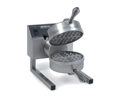 Nemco 7020A-1S Máquina para hacer gofres belgas, simple, hasta 20 (wafles de 1-7" de diámetro (1-1/4" de espesor) por hora), construcción de acero inoxidable, 120 V/60/1 fase, 8,2 amperios, 980 W , NEMA 5-15P, cETLus, NSF