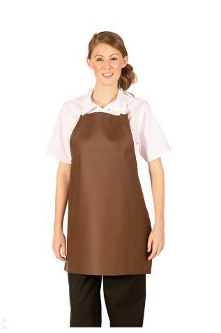 HI-LITE 855A Heavy Duty Vinyl Bib Apron, 26W X 28L, Brown