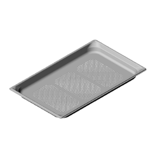 Vollrath 90023 Super Pan 3® 1/1 GN Food Pan, perforated, 2-1/2" deep, 22 gauge, 300 series stainless steel,(EN 631-1) standard, NSF, Made in USA