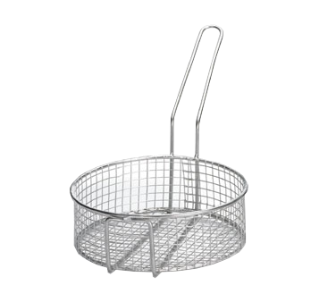 TableCraft Products 988 Cooking Basket, 10-1/2" dia. x 3-1/2"H, round, stainless steel