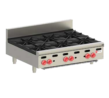 Wolf AHP636 Achiever Hotplate, gas, 36" W, 180,000 BTU total, (6) 30,000 BTU, NSF
