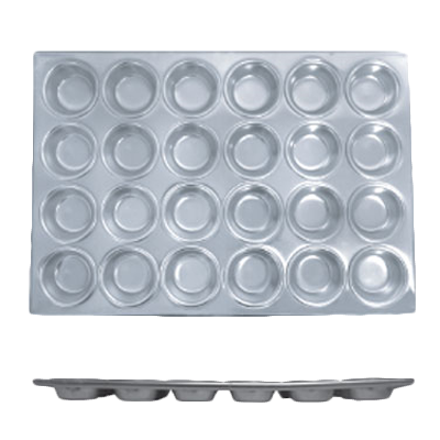 Thunder Group ALKMP024 24 Cup 3.5 oz. Aluminum Muffin / Cupcake Pan