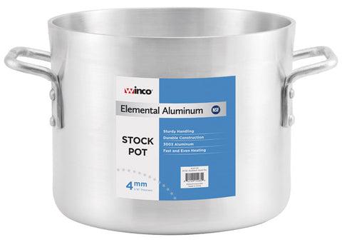 Winco ALST-20 Elemental Stock Pot, 20 qt., 12-1/8" x 10-1/2", 4mm, 3003 Aluminum, NSF