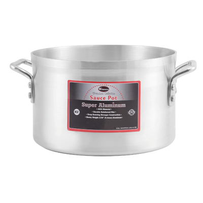 Winco AXAP-14 14 Qt. Standard Weight Aluminum Sauce Pot