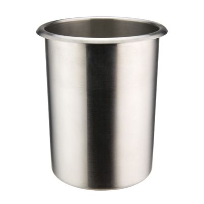 Winco BAM-2 Bain Marie, 2 quart, 5-3/4" x 7", round, bent rim, stainless steel, mirror finish