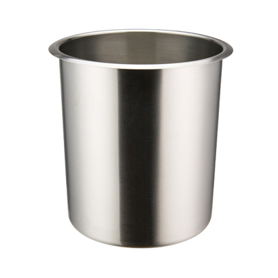 Winco BAM-3.5 Bain Marie, 3-1/2 quart, 7-1/4" x 7", round, bent rim, stainless steel, mirror finish