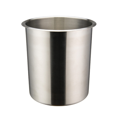 Winco BAM-4.25 Bain Marie, 4-1/4 quart, 7-1/4" x 7-3/4", round, bent rim, stainless steel, mirror finish