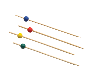 Pick, 3-1/2", bamboo, assorted colors
