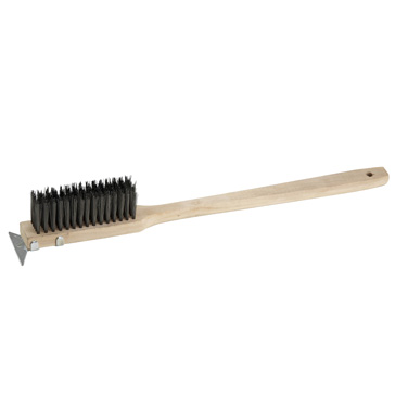 Winco BR-500 Wire Brush 20"L Wire Bristles/Wood Handle