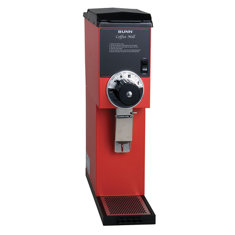 BUNN 22100.0001 G3HD Molinillo de café a granel rojo, capacidad de 3 lb, 120 V