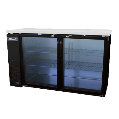 Migali C-BB60G-HC Gabinete de barra trasera refrigerado de dos secciones Competitor Series®, 1/3 HP, 115v/60/1-ph
