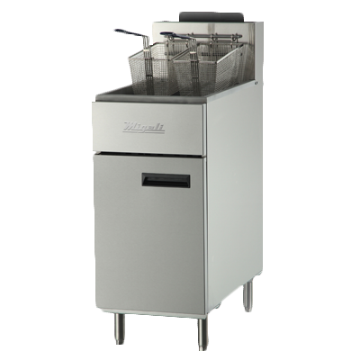 Freidora de gas propano líquido Migali C-F40-LP Competitor Series® - 40 lb. Capacidad de aceite, (3) quemadores tubulares