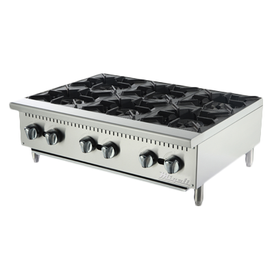 Migali C-HP-6-36 Competitor Series® Countertop Hot Plate - Natural Gas, 36"W