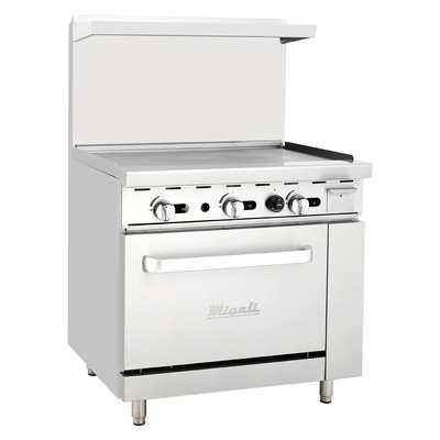 Migali C-RO-36G-LP Competitor Series® Range with Griddle - Liquid Propane 36” W, (1) 36” Griddle, (1) Oven