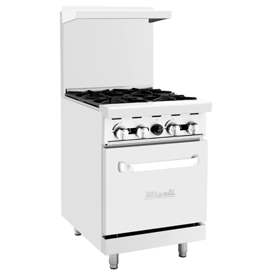 Estufa Migali C-RO4-LP Competitor Series®: propano líquido, 24" W, (4) quemadores, (1) horno