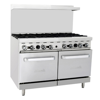 Migali C-RO8-LP Competitor Series® Liquid Propane Range - 48”W, (6) Burners, (2) Ovens