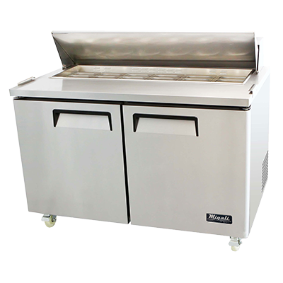 Migali C-SP60-16-HC Competitor Series® Two-Section Refrigerated Counter/Sandwich Prep Table 115v/60/1-ph