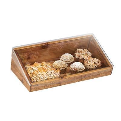 Cal-Mil 1332-12-99 Pastry Display Bin with Hinged Lid - 20" X 11", Wood