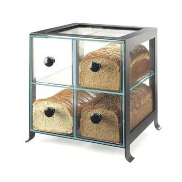 Cal-Mil 1586-13 Soho Four Drawer Black Steel Bread Case