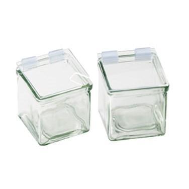 Cal-Mil 1811-N Lid, Notched, Plastic Hinge, Clear